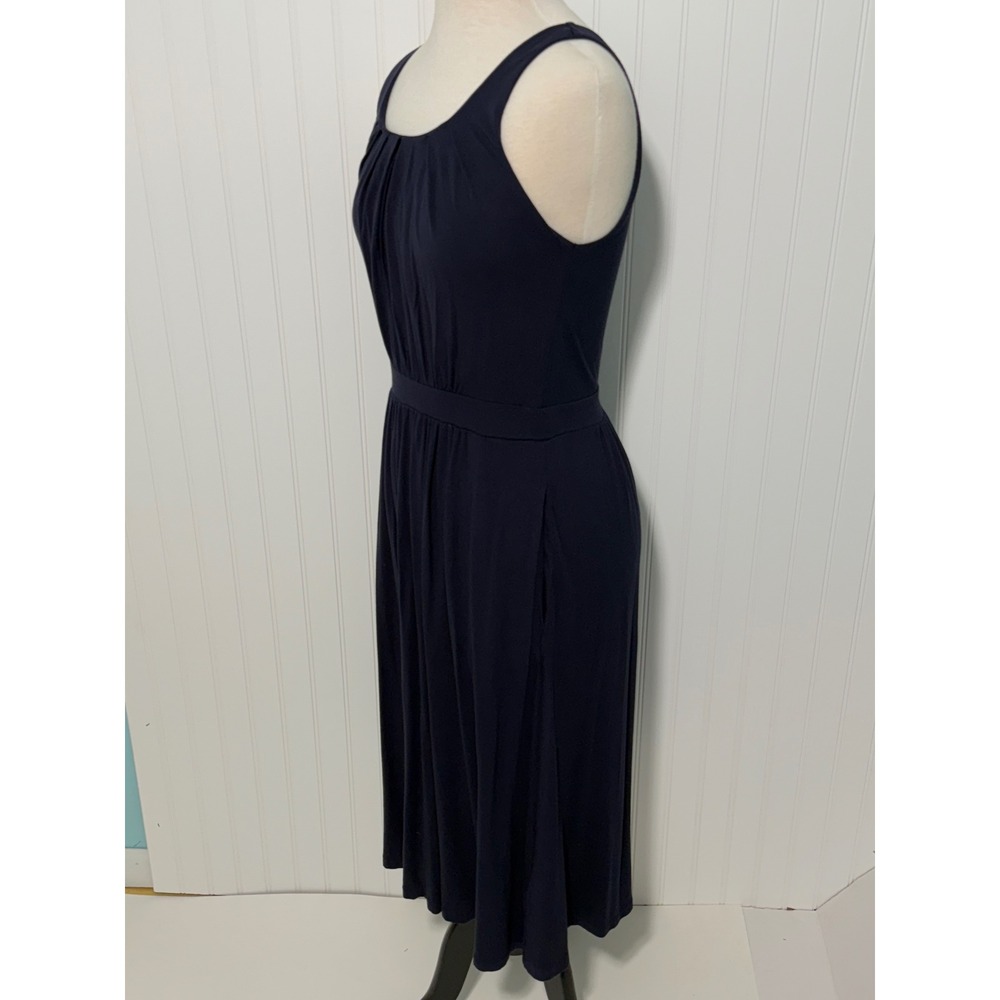Boden Emmie Jersey‎ Knit Midi Dress Sleeveless Casual Pocket Navy Blue Size 4 - Picture 8 of 11